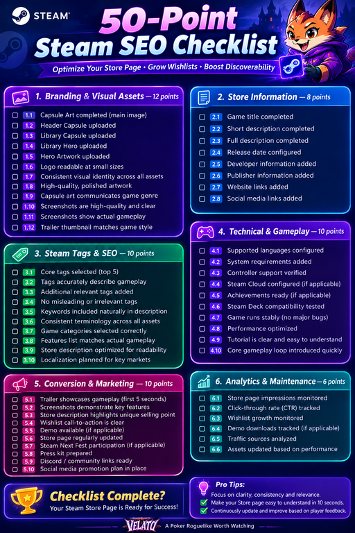 Steam SEO Checklist